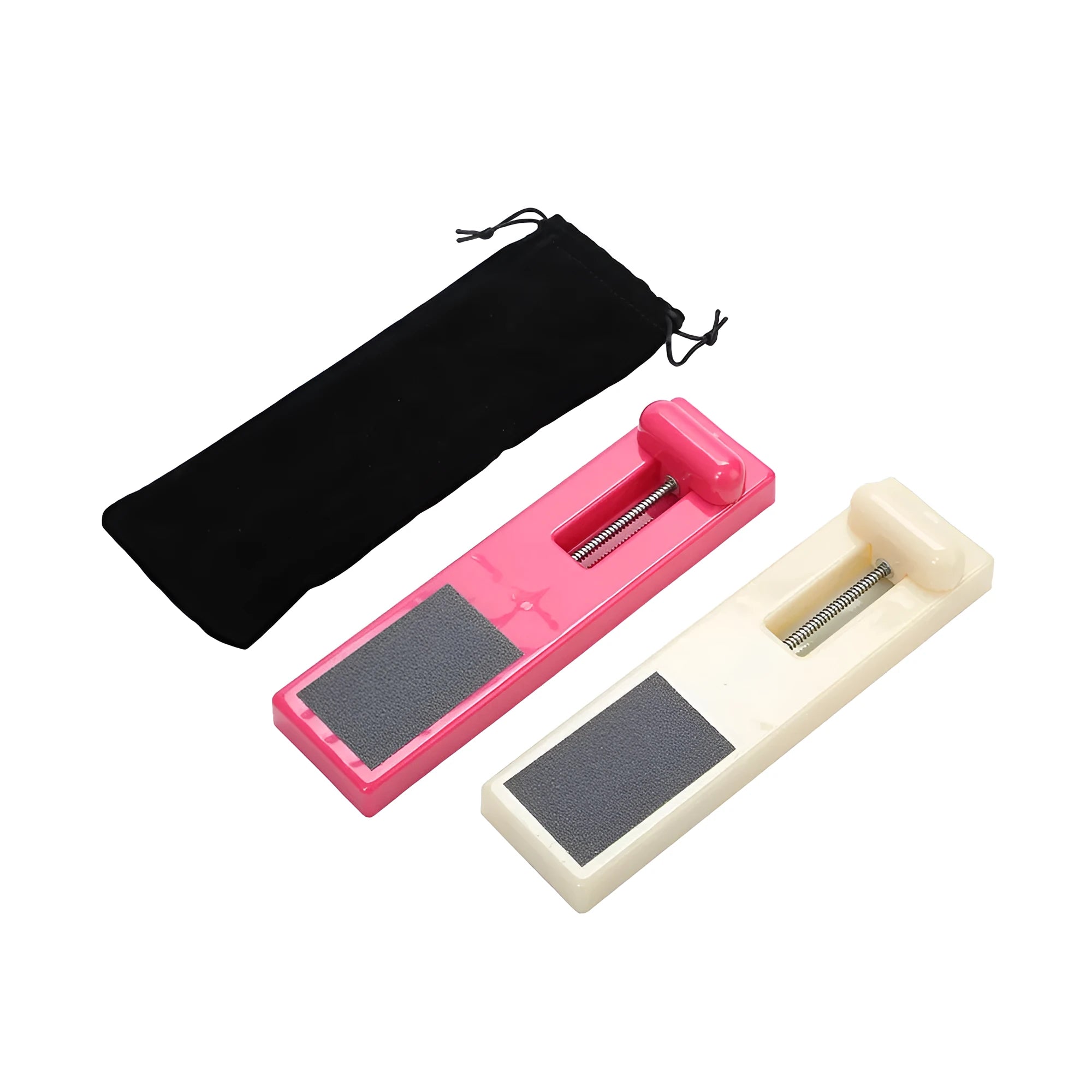 Pink and white ballet foot trainer for instep strength and rotation exercises