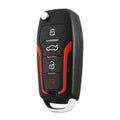 Red and black one-way remote control car alarm system with two remotes for 3000 metre vehicle security.