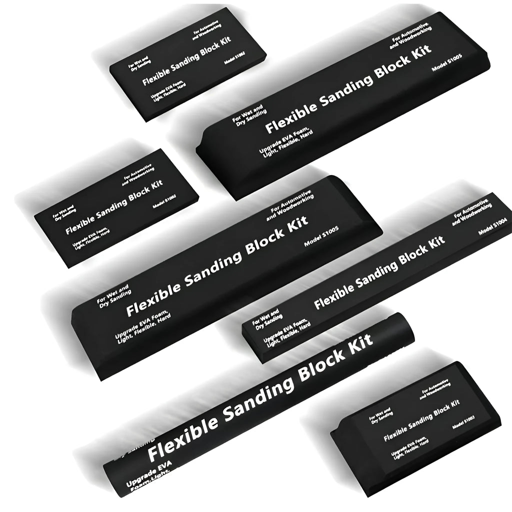 Set of seven black EVA frosted chilling blocks for drinks