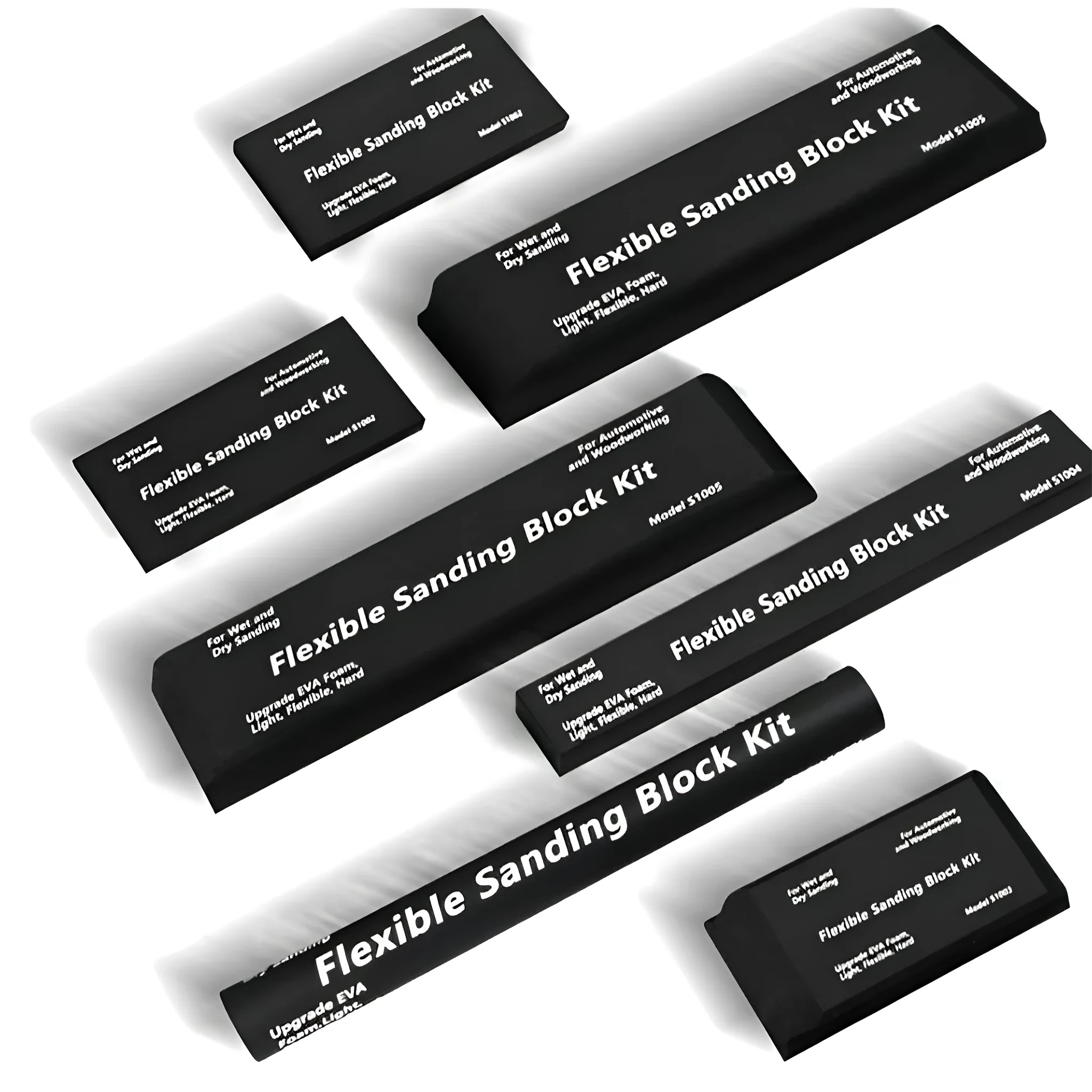 Set of seven black EVA frosted chilling blocks for drinks