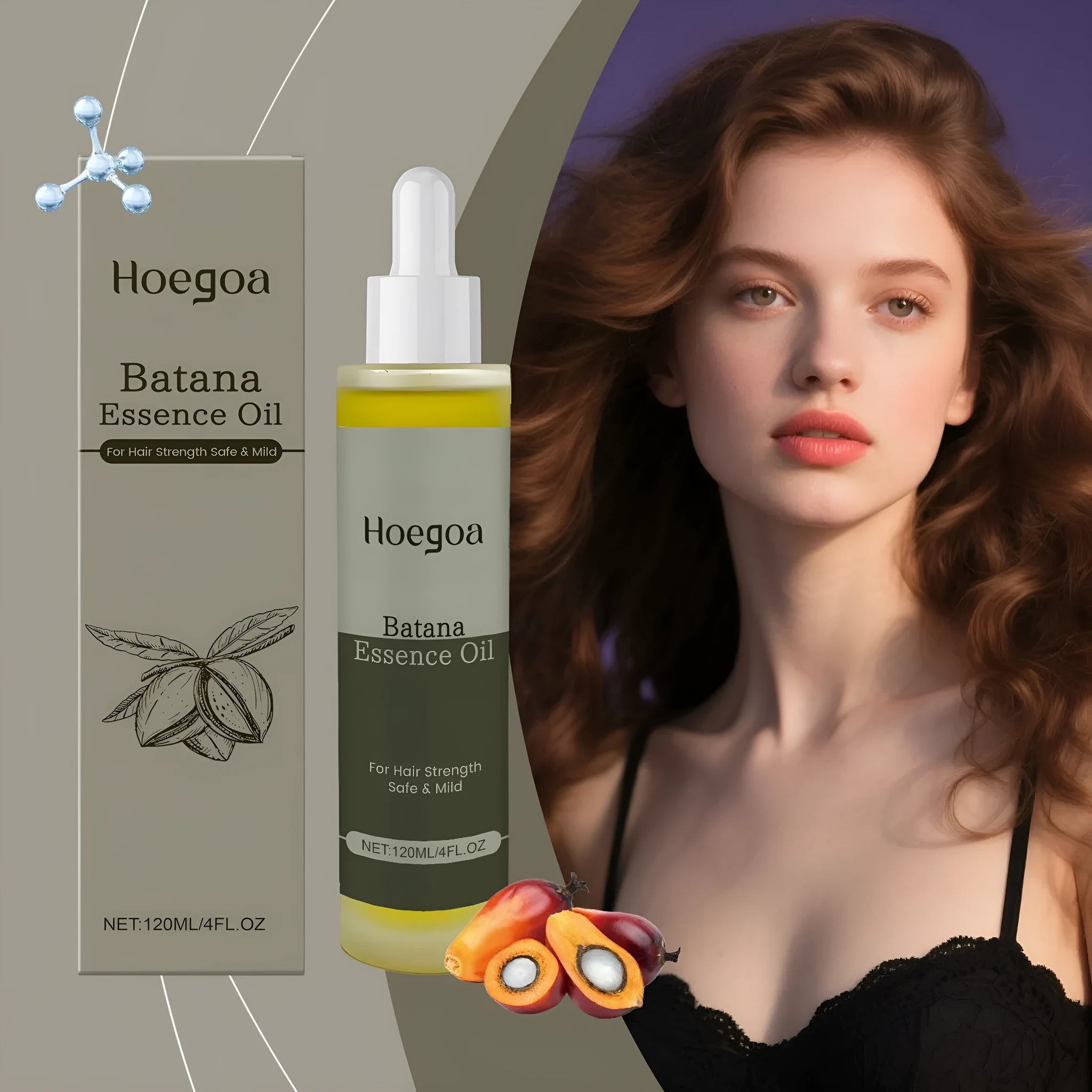 120ml bottle of Platthana Secret Hair Essential Oil with rosemary and ginger oils.