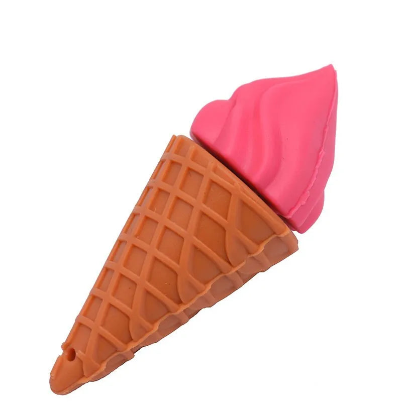 Mini ice cream shaped USB flash drive in pink colours with 64GB and 32GB capacity options