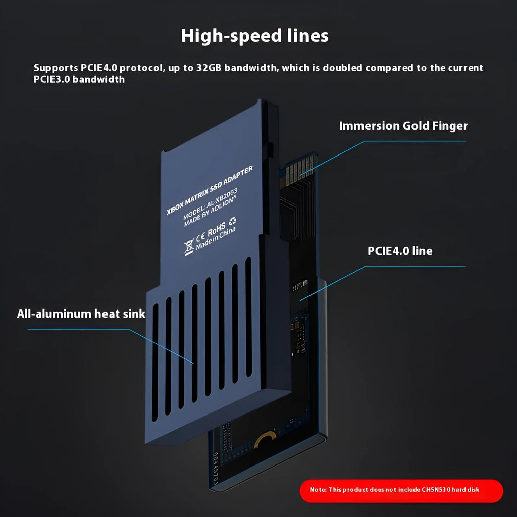Xbox Series XS host hard disk switching box with aluminum alloy construction for CFexpress to M.2 SSD conversion