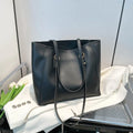 PU leather tote bag in urban simplicity style with internal organisation pockets