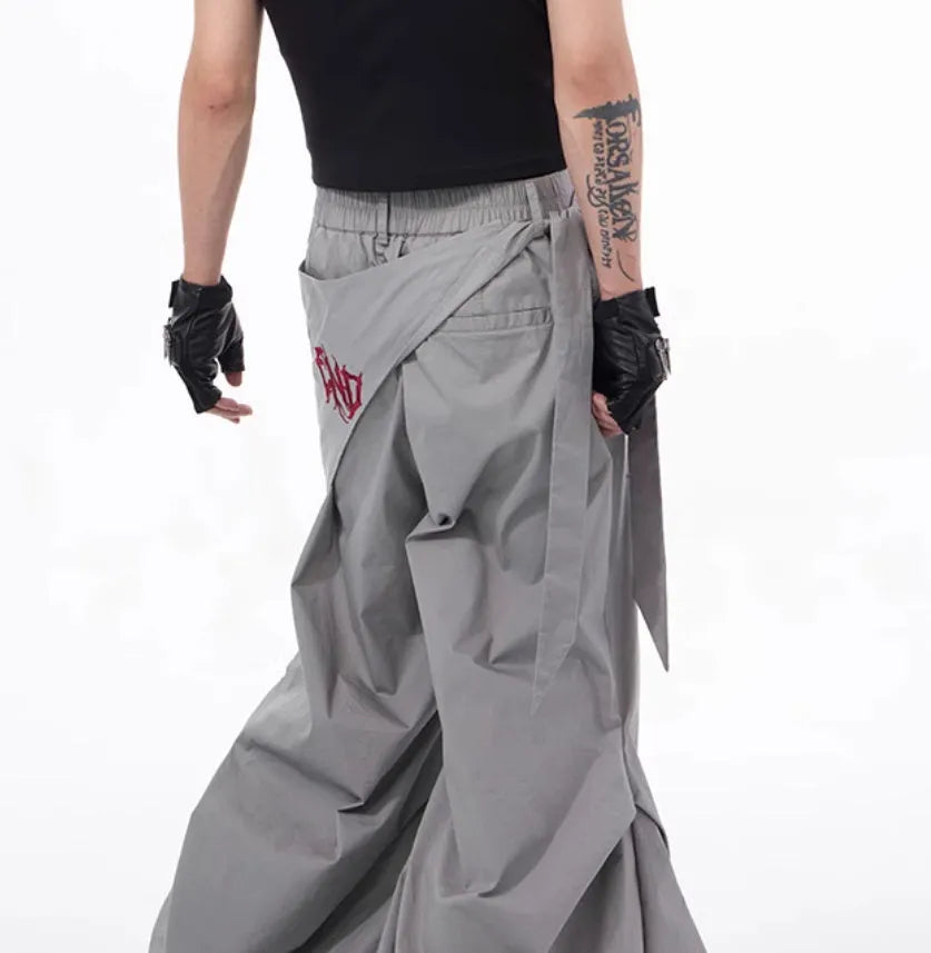 Boy's Korean-style wide-leg summer trousers in solid colours with Asian sizing options