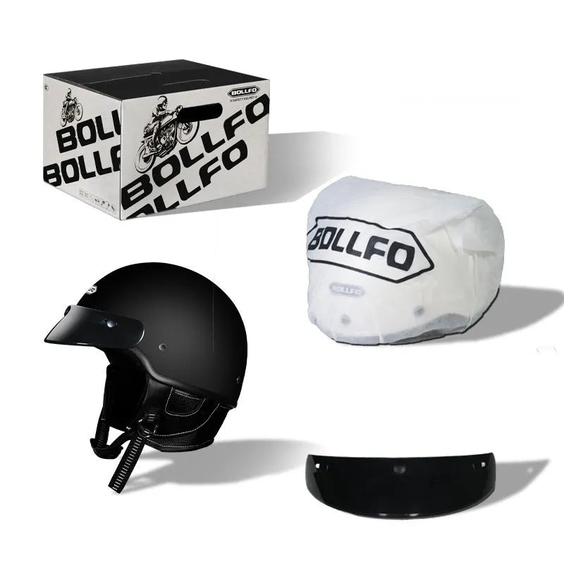 Retro style motorcycle helmet in ABS shell, shown in cement grey colour.