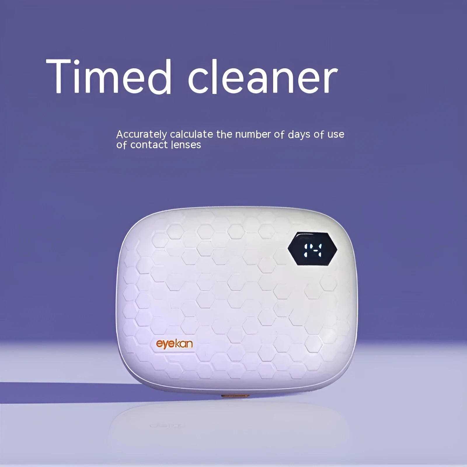 Automatic ultrasonic cleaning machine for invisible glasses in Pearl White measuring 85x65x30mm