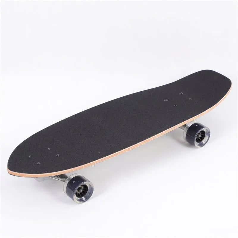 White maple wooden street scooter with 31-inch deck for adult urban commuting