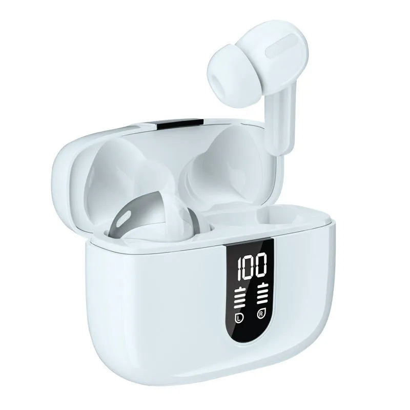 Jerry X08 wireless Bluetooth headset in black colour with charging case