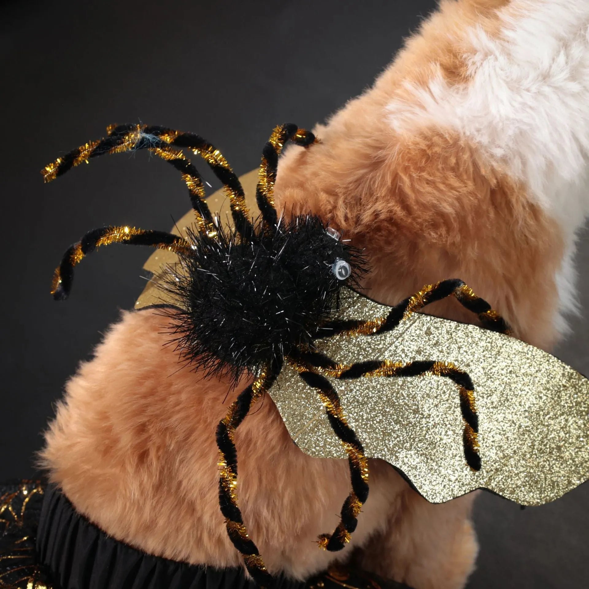 Black suit Halloween costume for dogs in polyester fabric available in multiple sizes