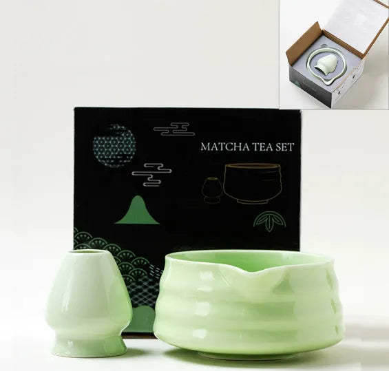 Ceramic matte tea whisk stand in bright pink, Japanese style, size 53x40x46mm