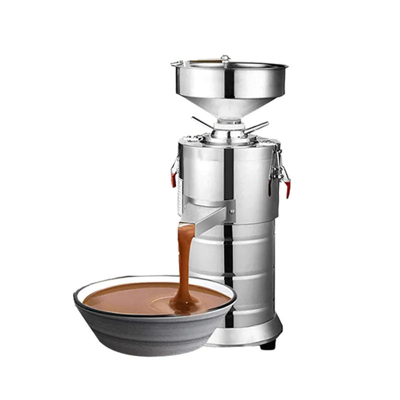 Stainless steel electric sesame paste grinding machine with 100mm wheel for nut butter.
