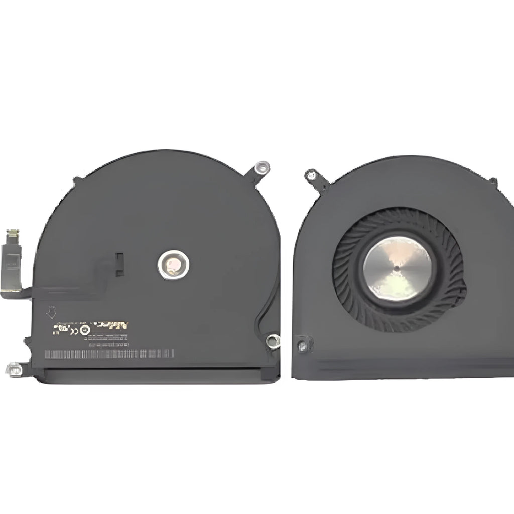 Apple MacBook Pro A1398 laptop cooling fan pair showing both size variants