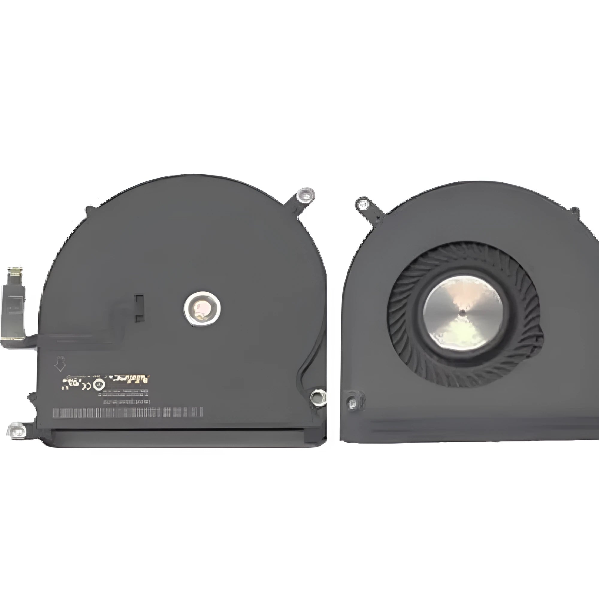 Apple MacBook Pro A1398 laptop cooling fan pair showing both size variants