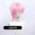 Short cosplay wig in synthetic fibre with anti-curling treatment for character costumes