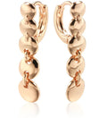 Retro gold colour woven copper circle earrings with 4cm diameter