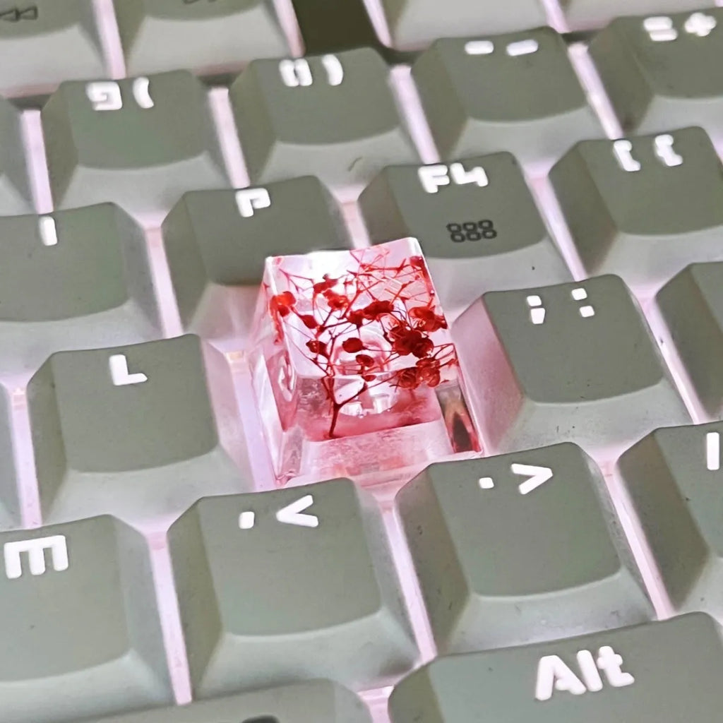 High transparency resin starry sky keycap for mechanical keyboards in multiple colour options