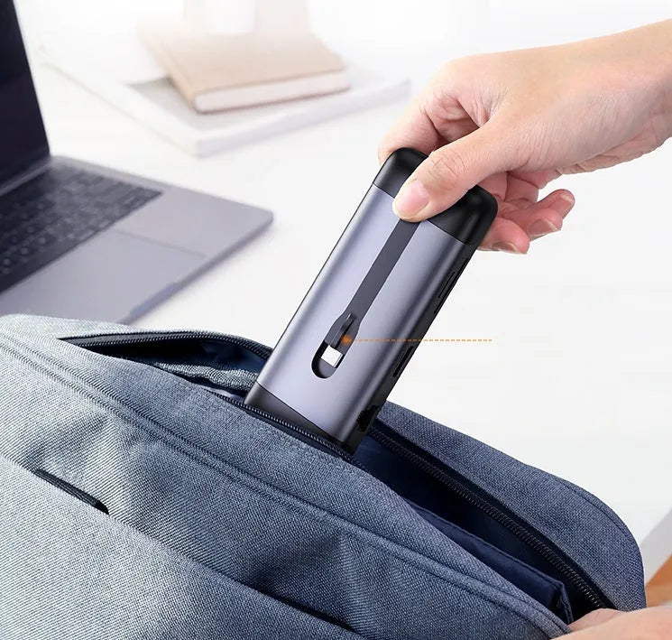 USB-C docking station adapter with HDMI, USB 3.0 ports and charging capability in 5-in-1 or 9-in-1 configurations