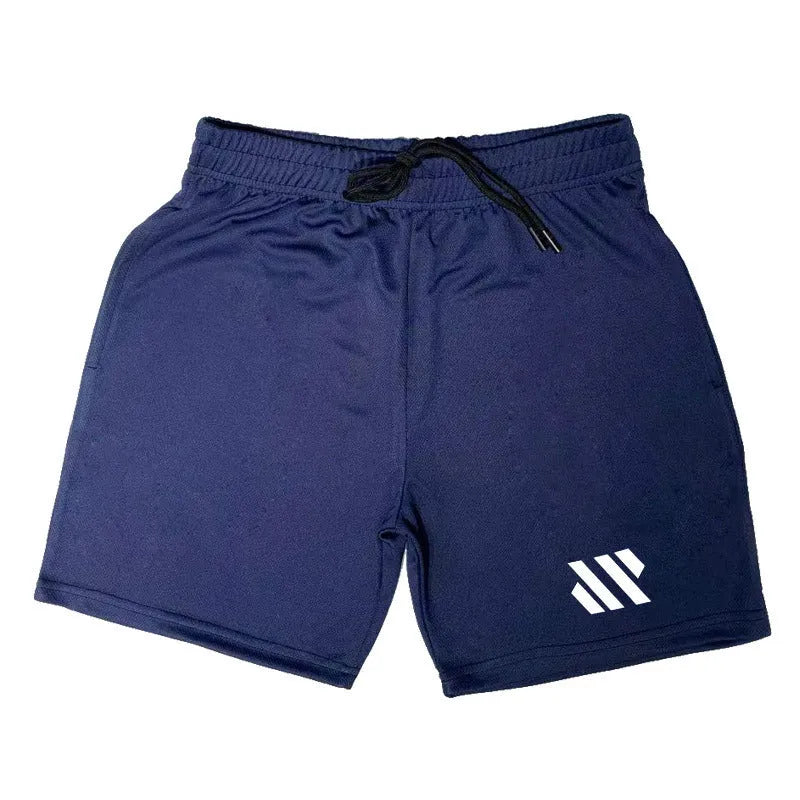 Loose-fitting metal silk sports shorts in a choice of nine colours including army green, red, and sapphire blue.