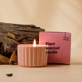 Soy aromatherapy candle in a white ceramic cup with floral scents for bedroom use
