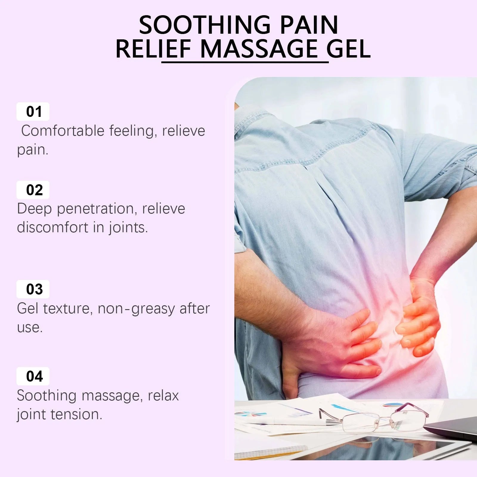 100g tube of body massage gel for joint, knee and elbow care
