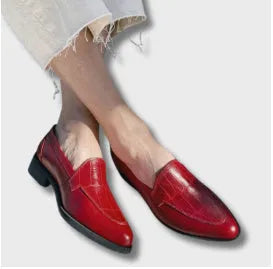 Spring leisure low heel pointed-toe women's shoes in green with square heel and rubber sole