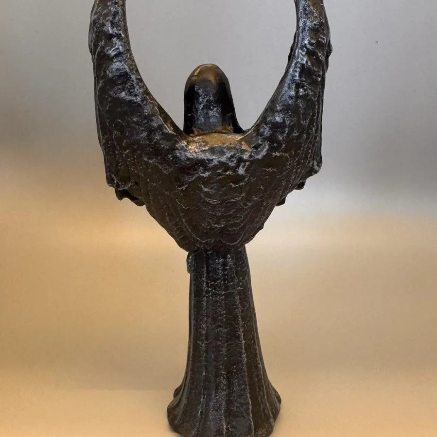 Dark Angel resin statue ornament measuring 17cm tall on display shelf.