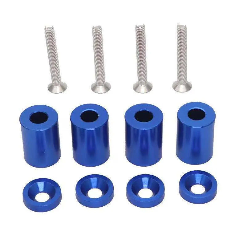 Aluminium alloy machine cover pad height sheet pack with hardware for car modification in red, blue or black