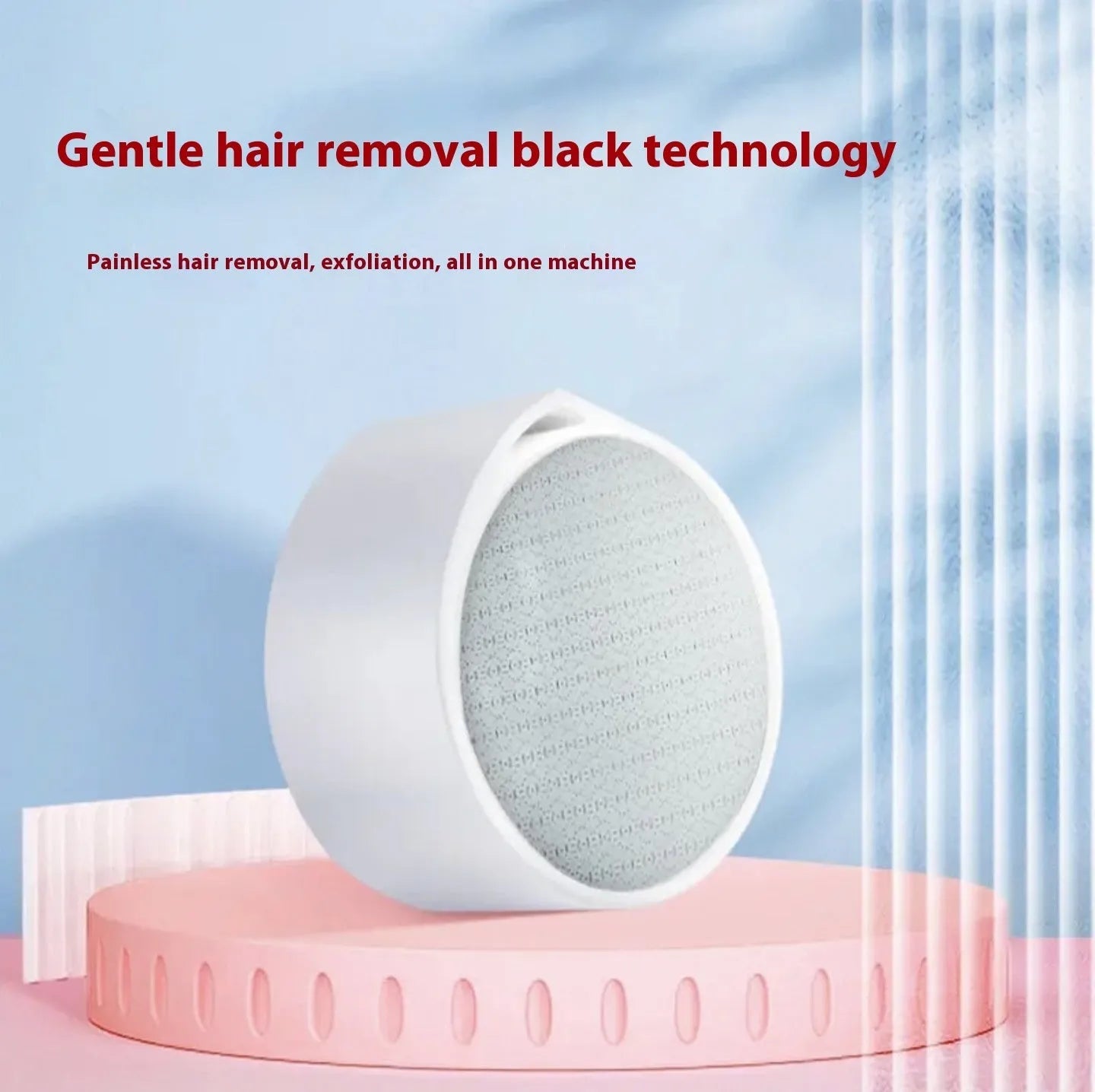 Nano glass epilator and foot grinder two-in-one personal hair removal device with plastic washable construction