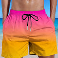 Men's mesh sport shorts with multi-colour 3D gradient digital printing, shown in a shorts length.
