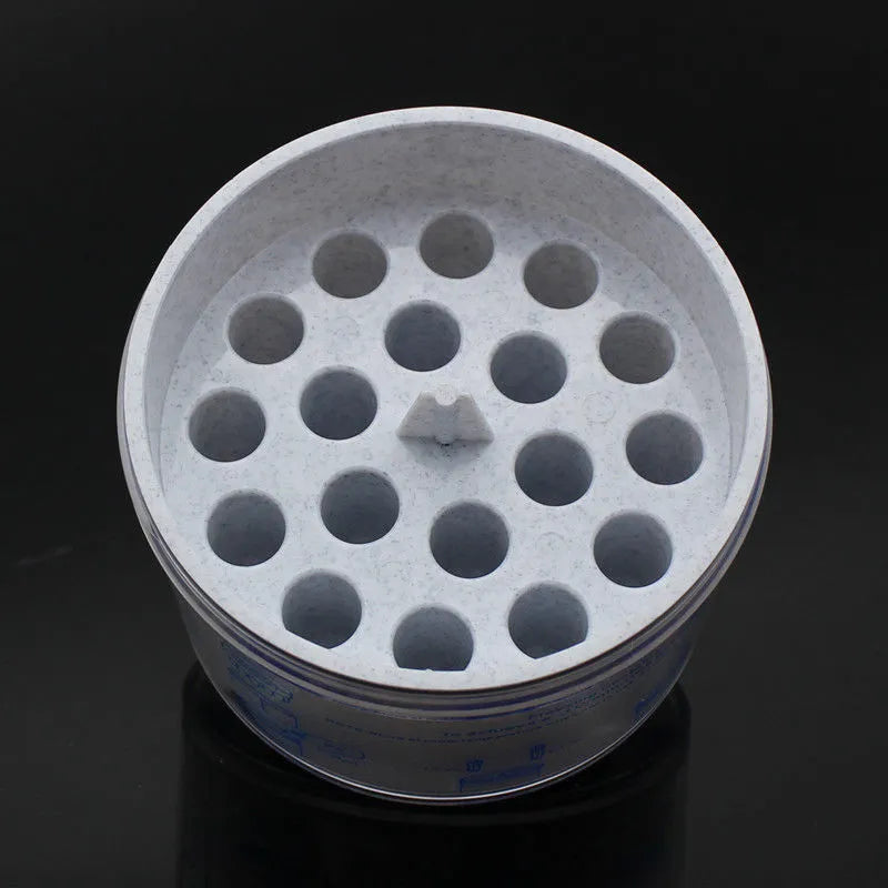 Orange and blue laboratory cooling box for gradient freezing and cell recovery processes