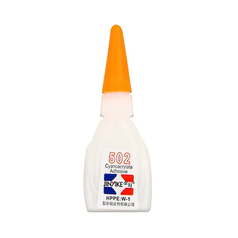 Tube of strong instant shoe repair glue for bonding leather, rubber and PVC soles.