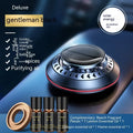 Solar-powered car air freshener with aluminium alloy housing in black colour option