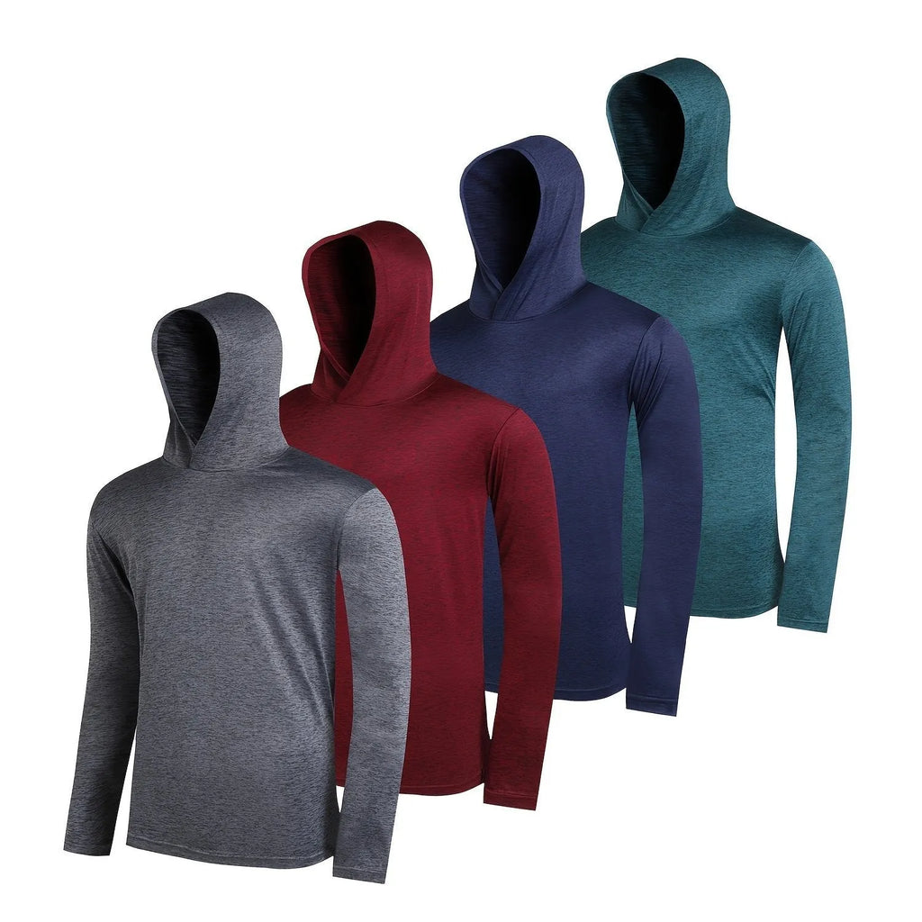 Men's lightweight hoodie 4-piece set in elastic polyester fibre available in multiple colours and sizes
