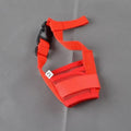 Adjustable plastic dog muzzle in multiple colours and sizes for biting and barking control.