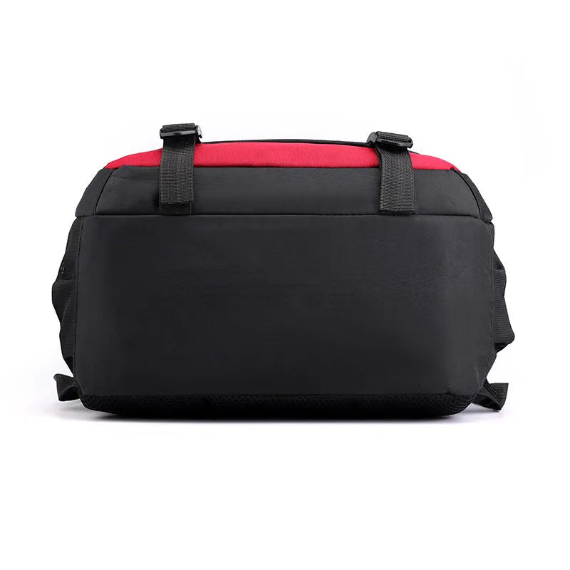 Waterproof school backpack with airpillow straps in black red blue grey colour options