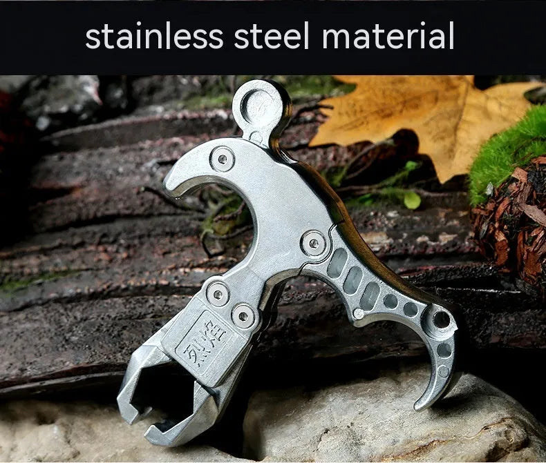 Zinc alloy archery release aid showing two-axis harpoon clip mechanism.