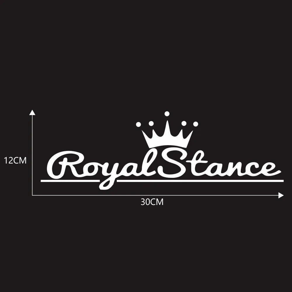 Reflective colourful crown car sticker measuring 30cm by 12cm on vehicle window