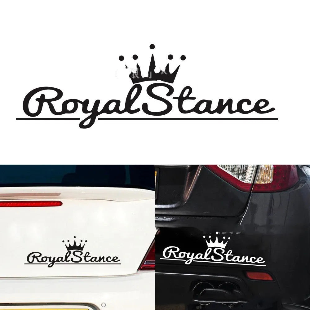 Reflective colourful crown car sticker measuring 30cm by 12cm on vehicle window