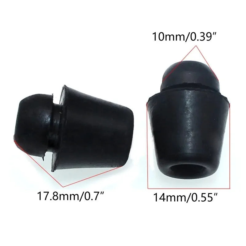 Ten rubber automobile buckle buffer clips for trunk shock absorption in X16 colour
