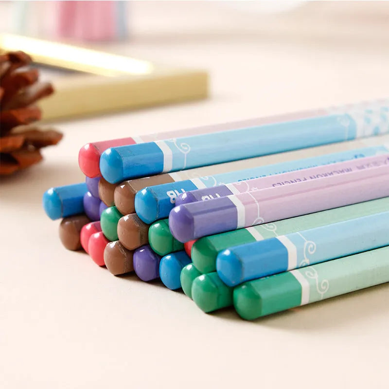 Basswood six-angle technical drawing pencil with HB lead for thermal transfer applications