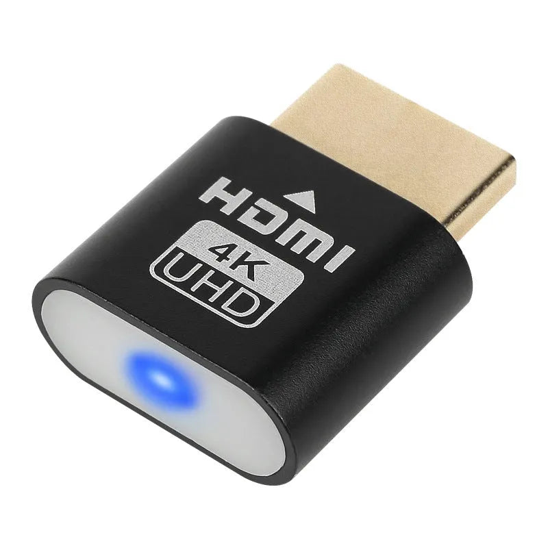 26.5mm HDMI graphics card dummy load adapter for virtual display simulation in various metallic colours