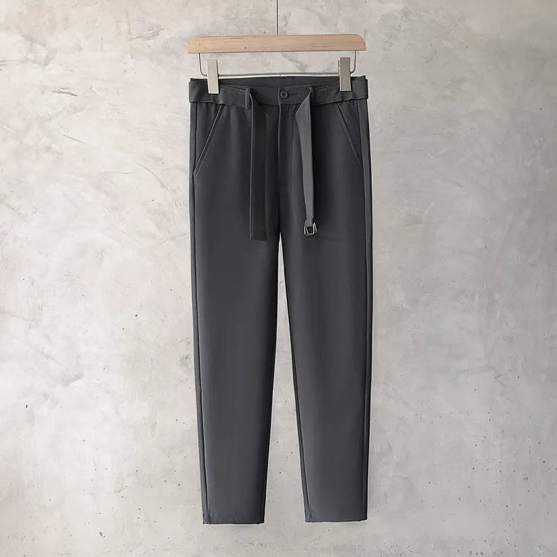 Boys slim straight tapered wool trousers in multiple colours with straight leg opening