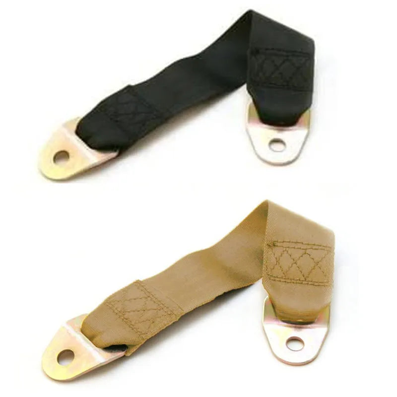 Polyester door latch and door stop fixing belt with included screws and nuts for installation