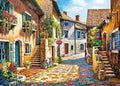 Hand-painted landscape oil painting on linen canvas with rimless 40x50cm dimensions