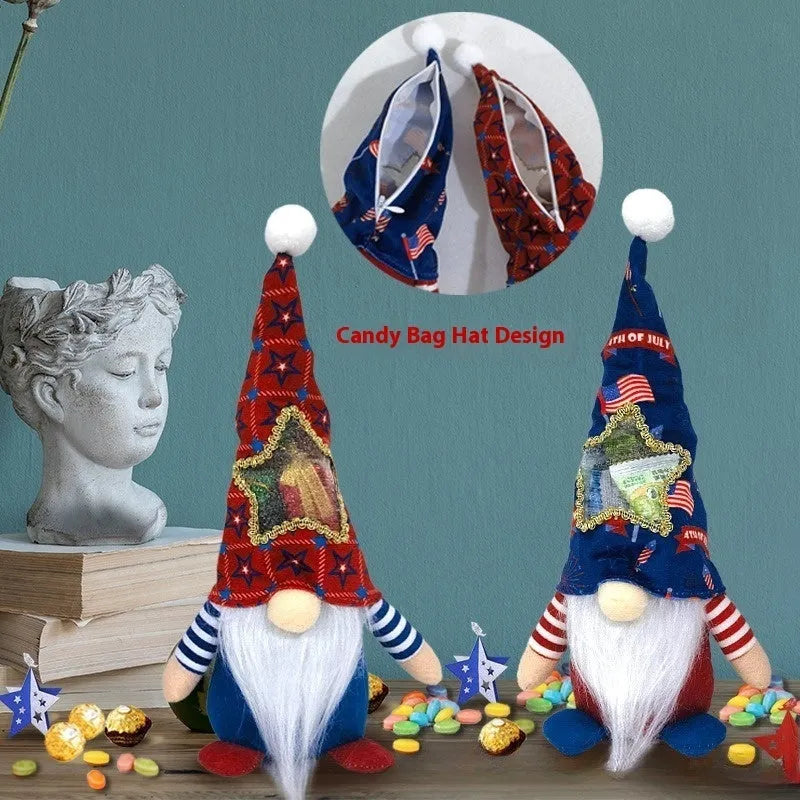 Two Rudolf-themed baby doll candy bags made from polyester fabric measuring 32 by 12 centimetres
