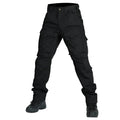 Camouflage multi-pocket training trousers for men in khaki colour, front view