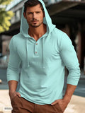 Cotton pullover hoodie for youth in dark blue, apricot, black, blue, white, or light green.