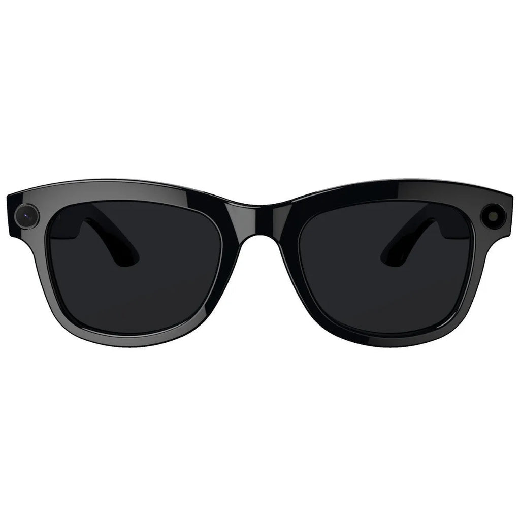 AI translation smart glasses with camera and black lens option
