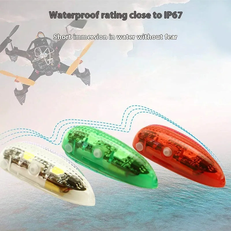 V3 wireless charging waterproof navigation light for model ships and cars with red, green, and white LEDs